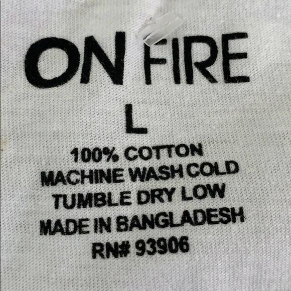 NWT TEE SHIRT ON‎ FIRE Size L - Picture 6 of 6